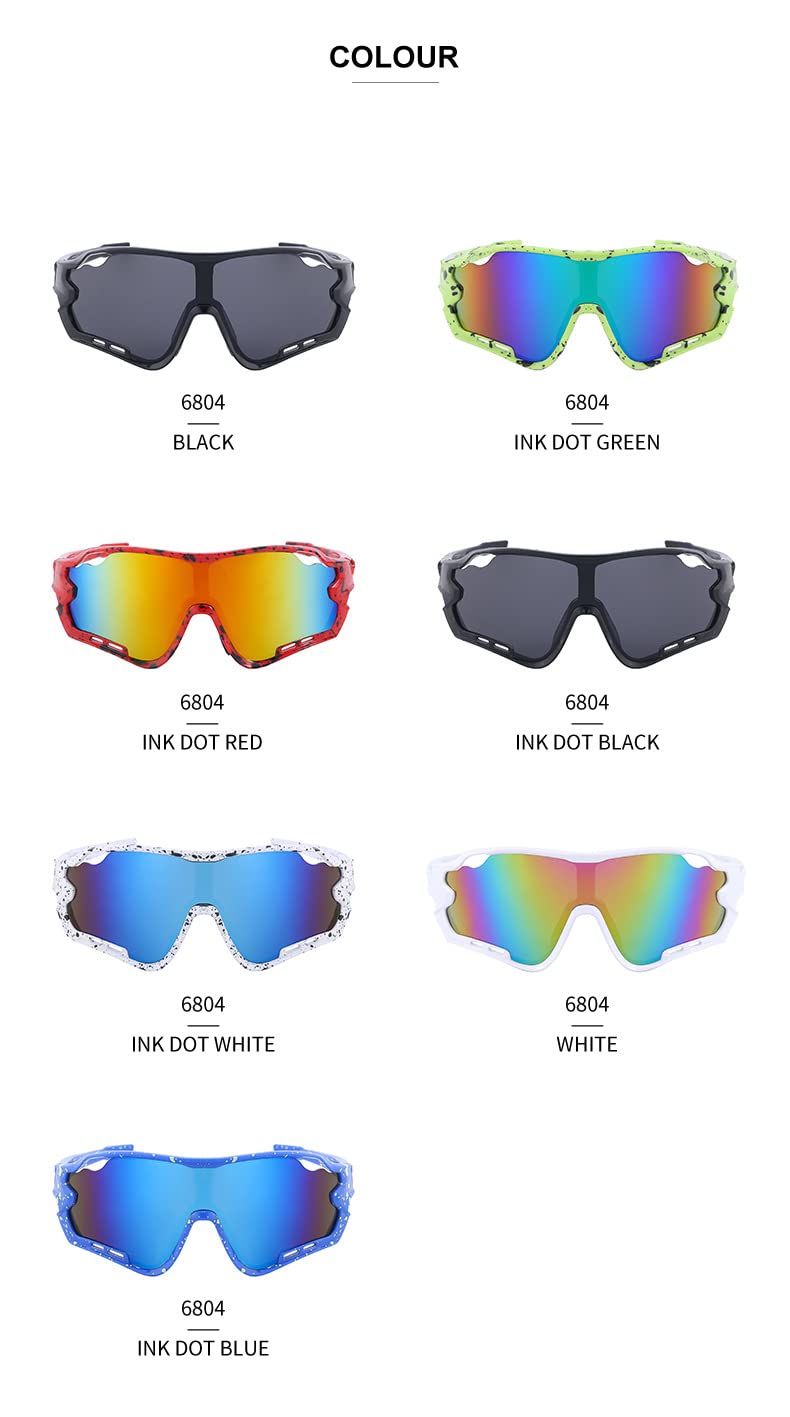 Occhiali da Sole polarizzati Occhiali da Sole monoblocco da Uomo Ciclismo Sport all'Aria Aperta Colorati Occhiali da Ciclismo da Donna Occhiali da Sole