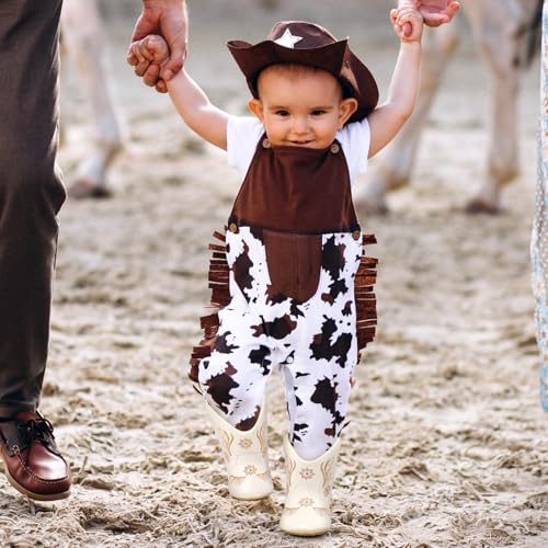 Infant Toddler Western Boots Cowgirl Cowboy Soft Rubber Sole Booties for Baby Girls Boys 3-18 Months4