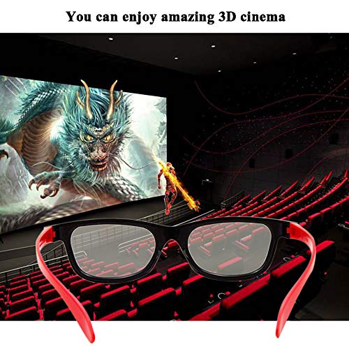 Copos, Andoer Óculos 3D passivos G66 Lentes polarizadas para cinema, portátil leve para assistir fil