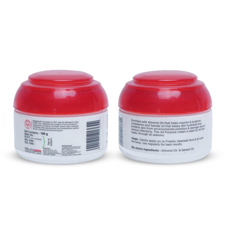 Baidyanath Jhansi Ayurvedant All Purpose Cream With Sandal Oil & Almond Oil 2 51gqj sUr8L