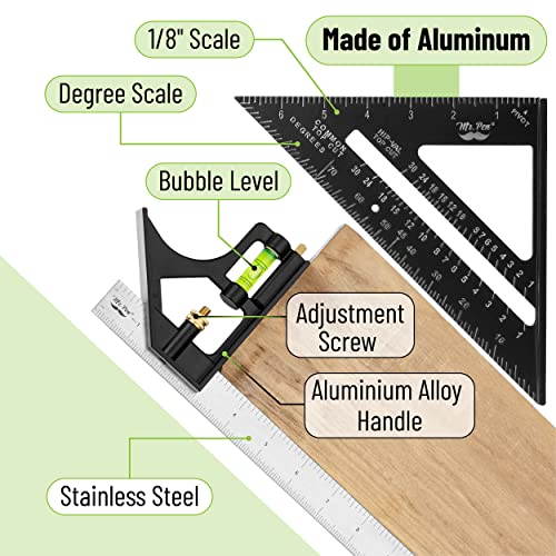 Mr. Pen CCRR002M225 Rafter Square And Combination Square Tool Set thumb #5