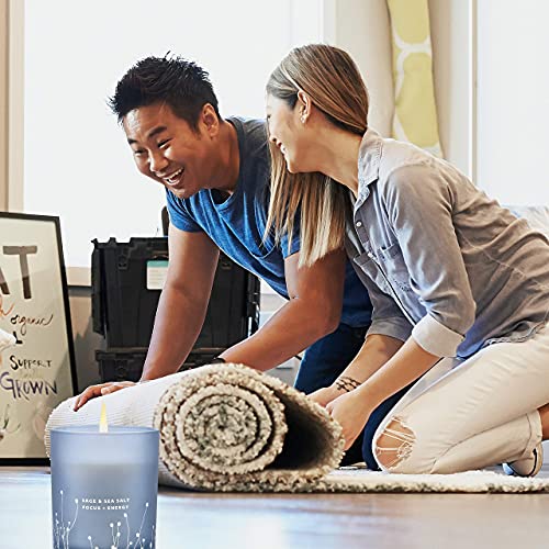 White Sage Sea Salt Wood Wick Soy Scented Candle, 10.6 oz | Sage Candle for Cleansing House | Aromatherapy Energy Cleansing Candle for Home, Meditation, Clean Burning Long Lasting - Image 5