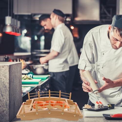 Plato y bandeja pequeña para sushi estilo japonés amarillo miniatura 4