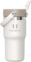 Sparrow Water Bottle Insulated 620ml - Twistpath Tumbler with Flex Straw Cap - BPA-Free & Leakproof Metal Flask - Travel Mug for Cup Holders - Ideal for Home, Office or Car