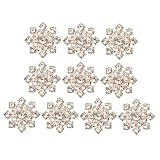 Anneome 10個 精美ローズゴールド合金太陽花ラインストーン装飾パーツ 手作りジュエリーアクセサリー ブローチイヤリングペンダント用