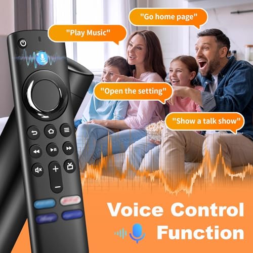 Ersatz-Sprachfernbedienung (3 Gen) Kompatibel mit Smart TV Stick (2 und 3 Gen), TV S-tick(4K, 4K Max, Lite, HD), Smart TV Cube(2nd und 3rd Gen), mit Bluetooth und 4 Abkürzungsschlüssel – Bild 4
