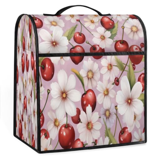 Coffee Maker Cover Cherry Daisy Kitchen Appliance Covers Small Appliance Covers Blender Cover Juicer Cover Dust Covers for Kitchen Appliances with Top Handle and Pockets,Washable,B56