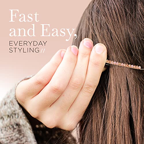 Kitsch Fashion Bobby Pins | Metal Hair Pins For Women | Gold Hair Pins With Beading | Holiday Gift Beaded Pins For Hair | 2.5 Inches Long Bobby Pins 3 Pcs (Blush) #TOP2