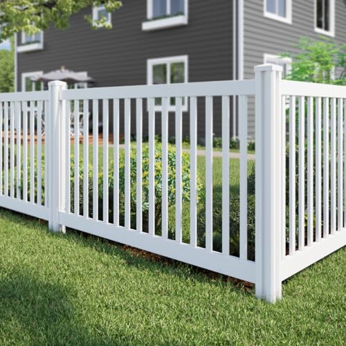 White vinyl fence panel with lattice design from WamBam