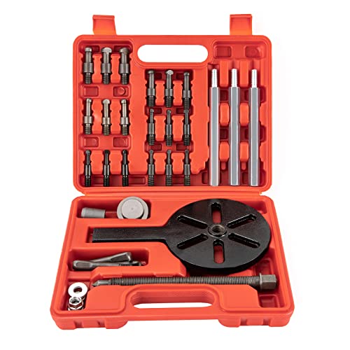 21 in 1 Bearing Puller Kit, Heavy Duty Bearing Removal Tool Set, Made of Premium 45 Steel, Suitable for 6005 6205 6305 Series Bearings, Includes 6 Puller Heads