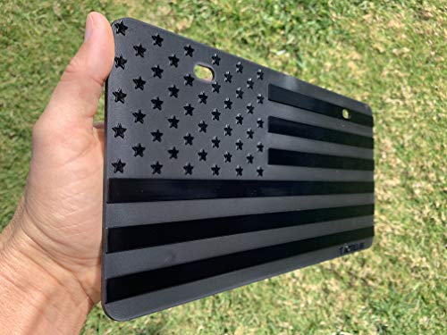image for Tactilian Embossed American Flag License Plate - 3D Stars and Stripes 
