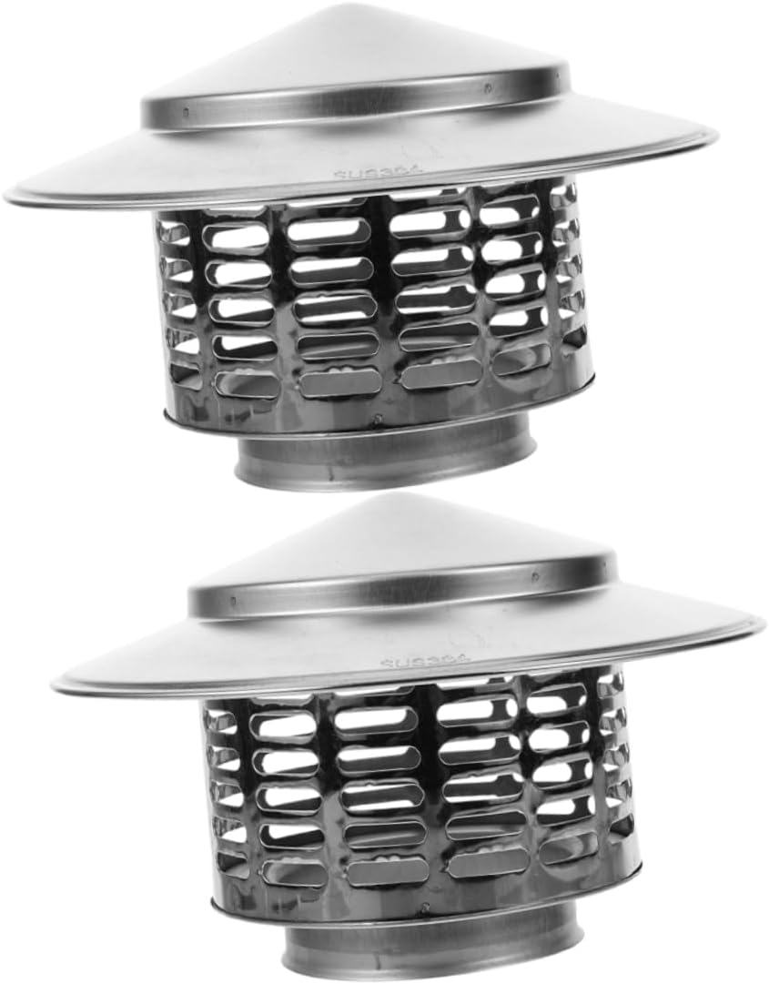 4pcs Chimney Rain Cap Vent Cap Chimney Pipe Roof Vent Weatherproof Cover