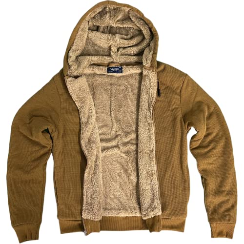 Visitor Men's Heavyweight Sherpa Lined Thermal Hoodie Jacket2