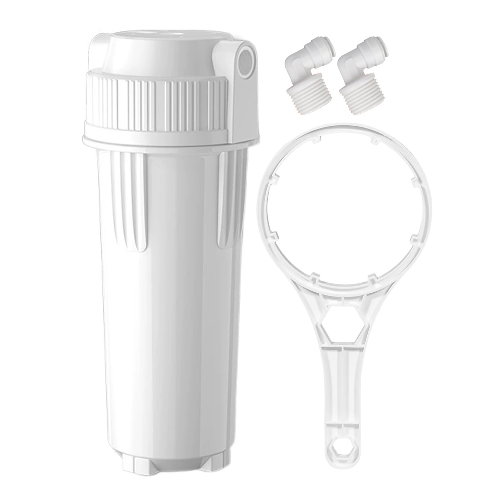 Boîtier filtre à eau toute la maison 10x4.5 blanc 4 points porte-filtre universel