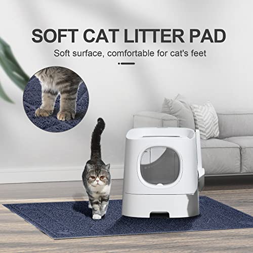 Image of Cat Litter Mat, Litter Trapping Mat Soft on Kitty Paws, 47 inch x 35 inch Kitten Litter Box Mat for Cleaner Floors, Waterproof, Easy Clean, Durable XL Large Size Cat Litter Pad for Kitten.