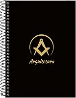 Caderno Colegial 15 Matérias Profissões Arquitetura (Preto e Gold)