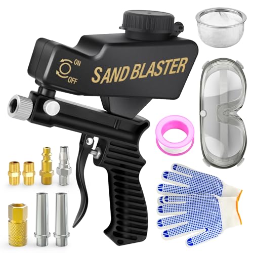 GAGIRA Small Handy Sand Blaster, Air Portable Sand Blasters Kit for Grinding and Polishing Burrs and Rust Removal on the Surface of Metal Materials by GAGIRA - Used condition - US$20.27