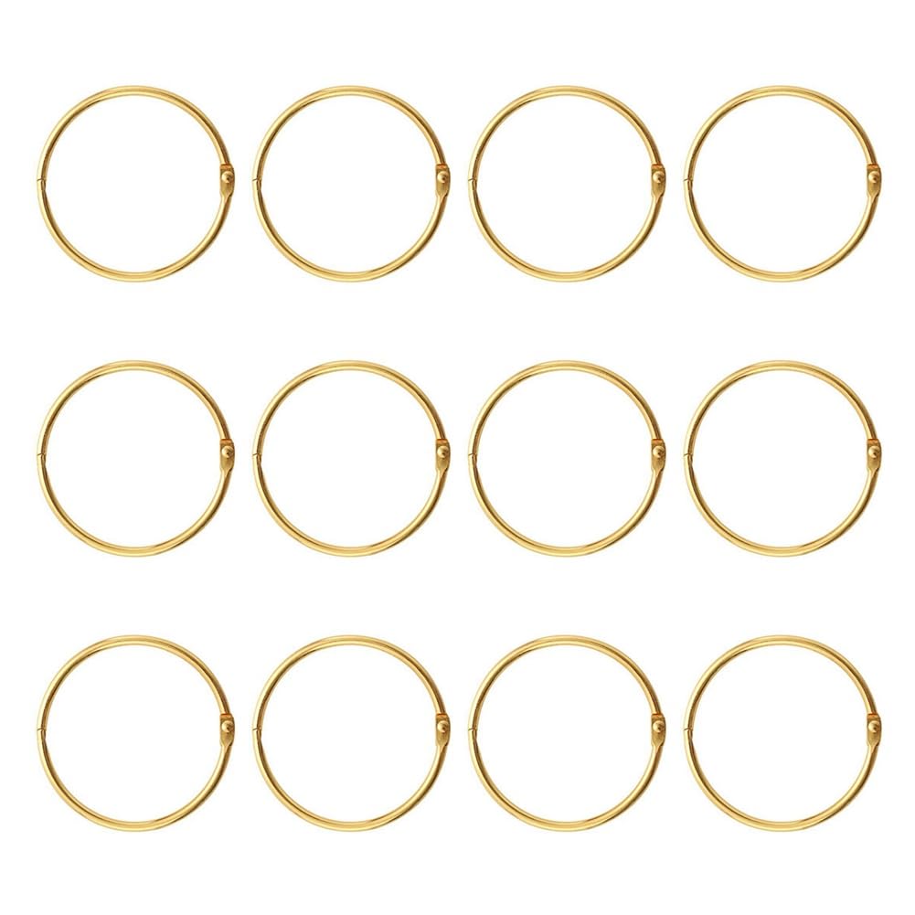 CTRLZS Shower Curtain Rings Rust Proof Hooks Anti-Drop Round Shower Rings, for Curtain,Gold