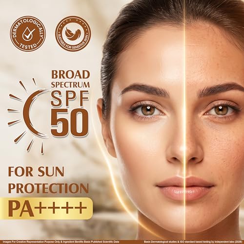Image of Multani Natural Sunscreen SPF 50 PA++++ Pack of 3 (100ml) | Lightweight & Non-Greasy | No White Cast | Broad Spectrum & UV Protection UVA /UVB | Clinically Tested | For All Skin Types | For Men & Women