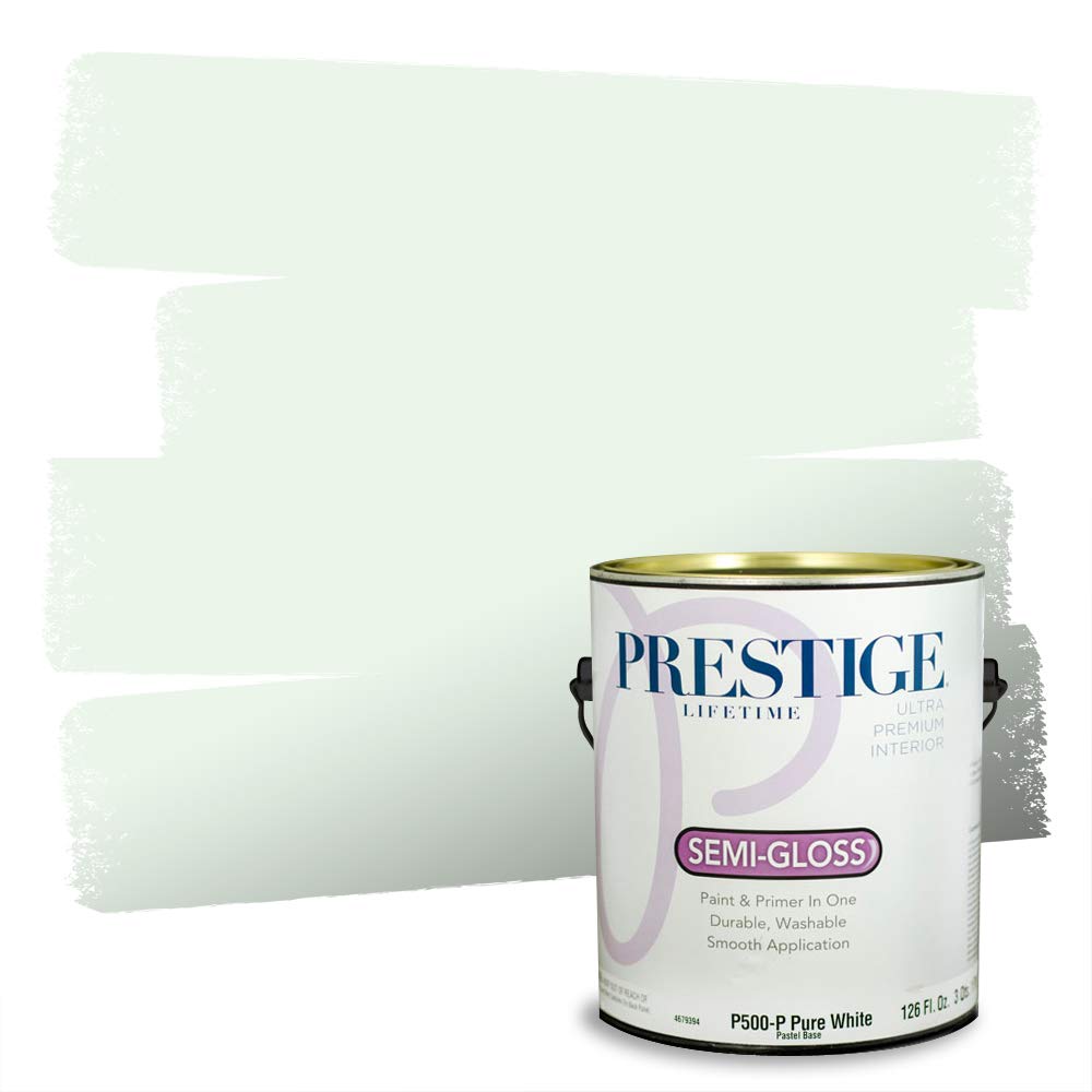 Interior Paint and Primer in One, Spruce White, Semi-Gloss, 1 Gallon