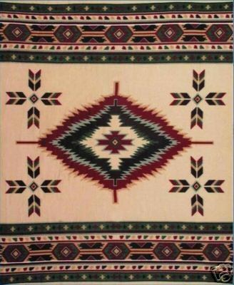 Tan Southwest Design Polar Fleece Throw Blanket 50x60