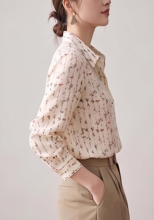 Image of URBAN OX Women's Casual & Corporate Wear Comfort Shirt - Stylish Korean Tops for Women, Formal Shirts for Women Office Wear, Oversized & Wrap Tops, Plus Size