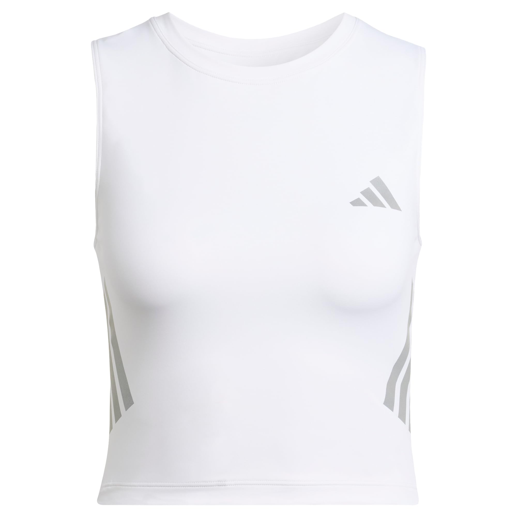 adidas Femme Adi365 Running Climacool Iconic Crop Tank Shirt, White, XXL