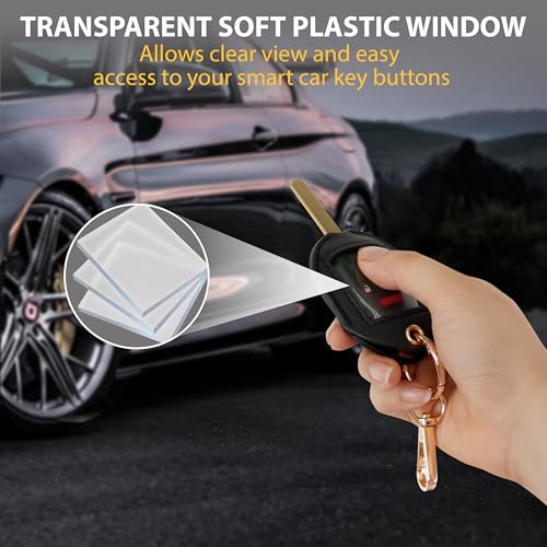 Image of Leather Keys Sleeve for Broken Car Key Loop Replacement, Keychain Cover Cute Protector and Holder for Men, Women
