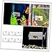 BESTonZON 6pcs Acrylic Fish Feeders with Cups for Aquatic Supplies Space-Saving Feeding Dish for Healthy Fish Growth Tanks and Shrimp Habitats