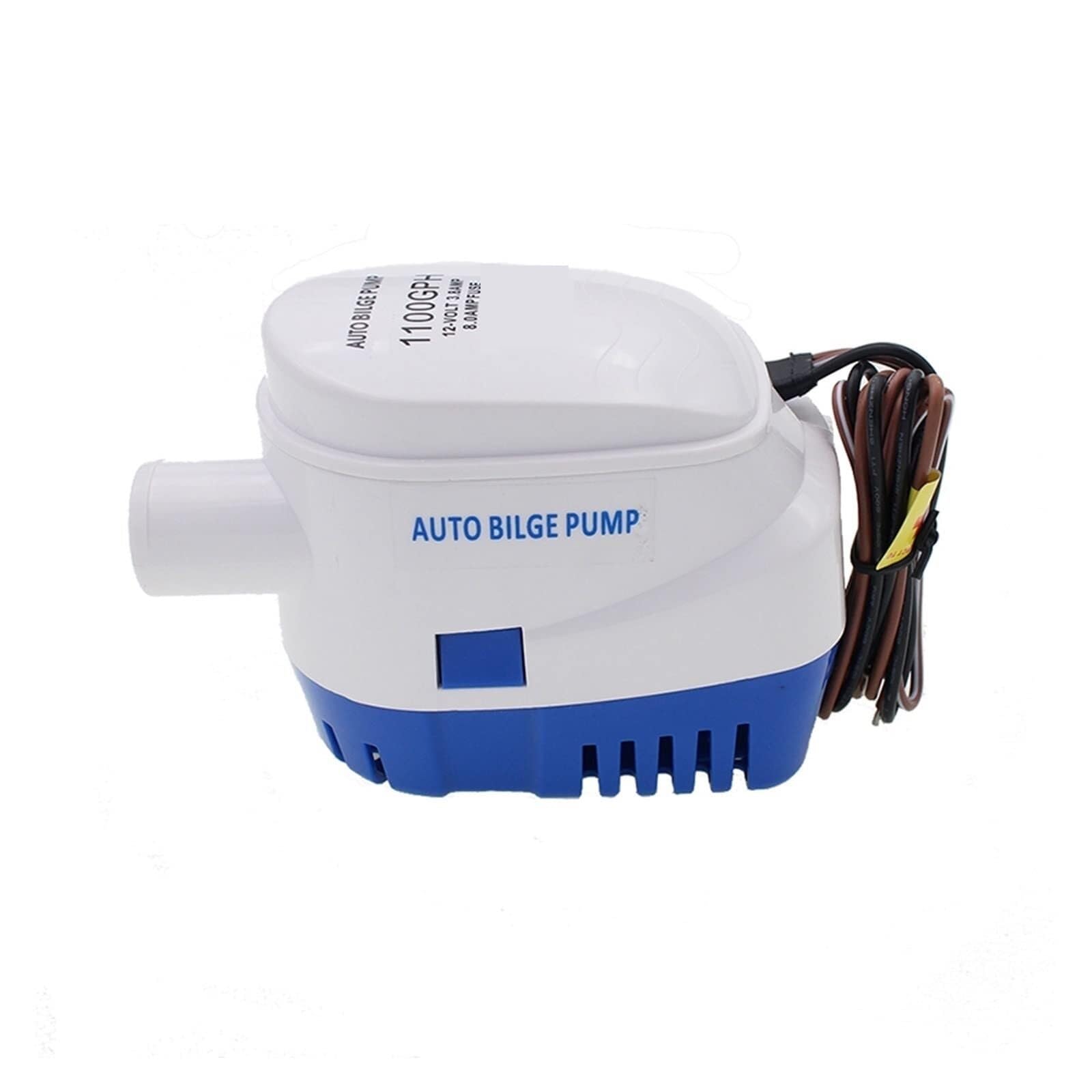 Diaphragm Pump, Sump Pump, DC Automatic Bilge Water 12V/24V Submersible with Float Switch for Sea Boat Marine Bait Tank Fish(24V)