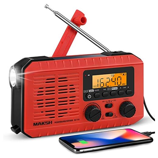 Best Emergency Radio Hand Crank Solar For You in 2024 | Vanessa Davison MAKSH Emergency Radio, 5-Way Powered NOAA Solar Hand Crank Weather Radio with LCD Display, Portable Radio with AM/FM/WB, 2200mAh Power Bank Cell Phone Charger, LED Flashlight, SOS Alarm