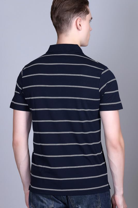 Image of SANE ORIGINALS Half Sleeve Polo T-Shirt for Men with Pocket || Stripe Collar and Pocket T-Shirt for Men Half Sleeves