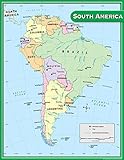 Teacher Created Resources South America Map Chart, Multi Color (7656)