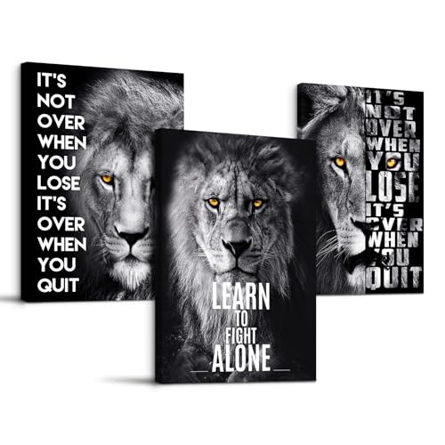 MHARTK66 Inspirierende Wandbilder Schwarz Weißes Löwen Bilder, Modern...