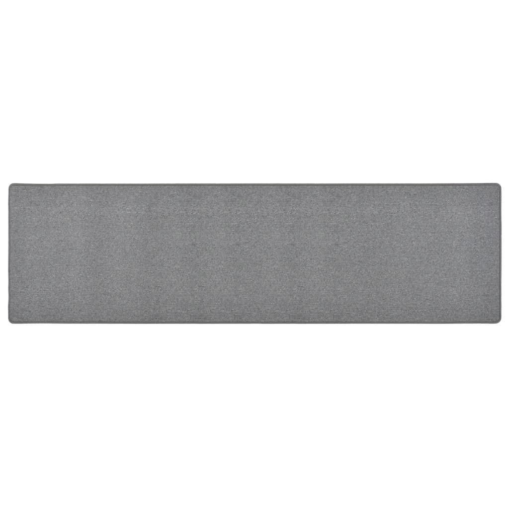 vidaXL Alfombra de Pasillo Entrada Vestíbulo Galería Estera Salón Dormitorio Cocina Oficina Suelo Lavable Antideslizante Gris Oscuro 50x200 cm