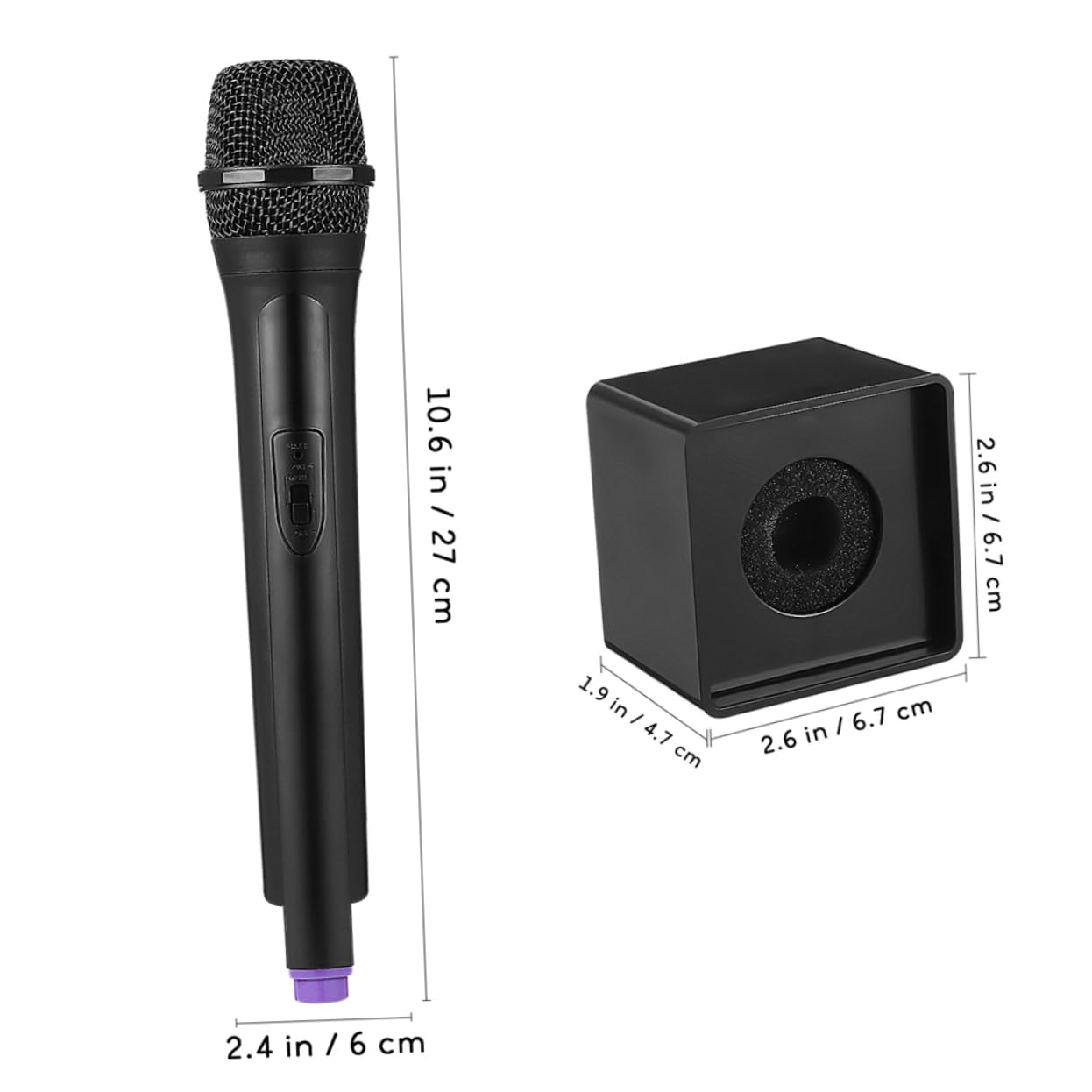 Hemoton Play Microphone Prop for Kids Black Gold Kids Karaoke Microphone Toy with Stand