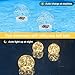 DeeprBlu Pool Chlorine Floater with Solar Ball Light, Floating Chlorine Dispenser for 3'' Chlorine Tablets, Chlorine Tablet Floater Chemical Dispenser Easy Opening, Bromine Tablet Holder for Pool, Spa