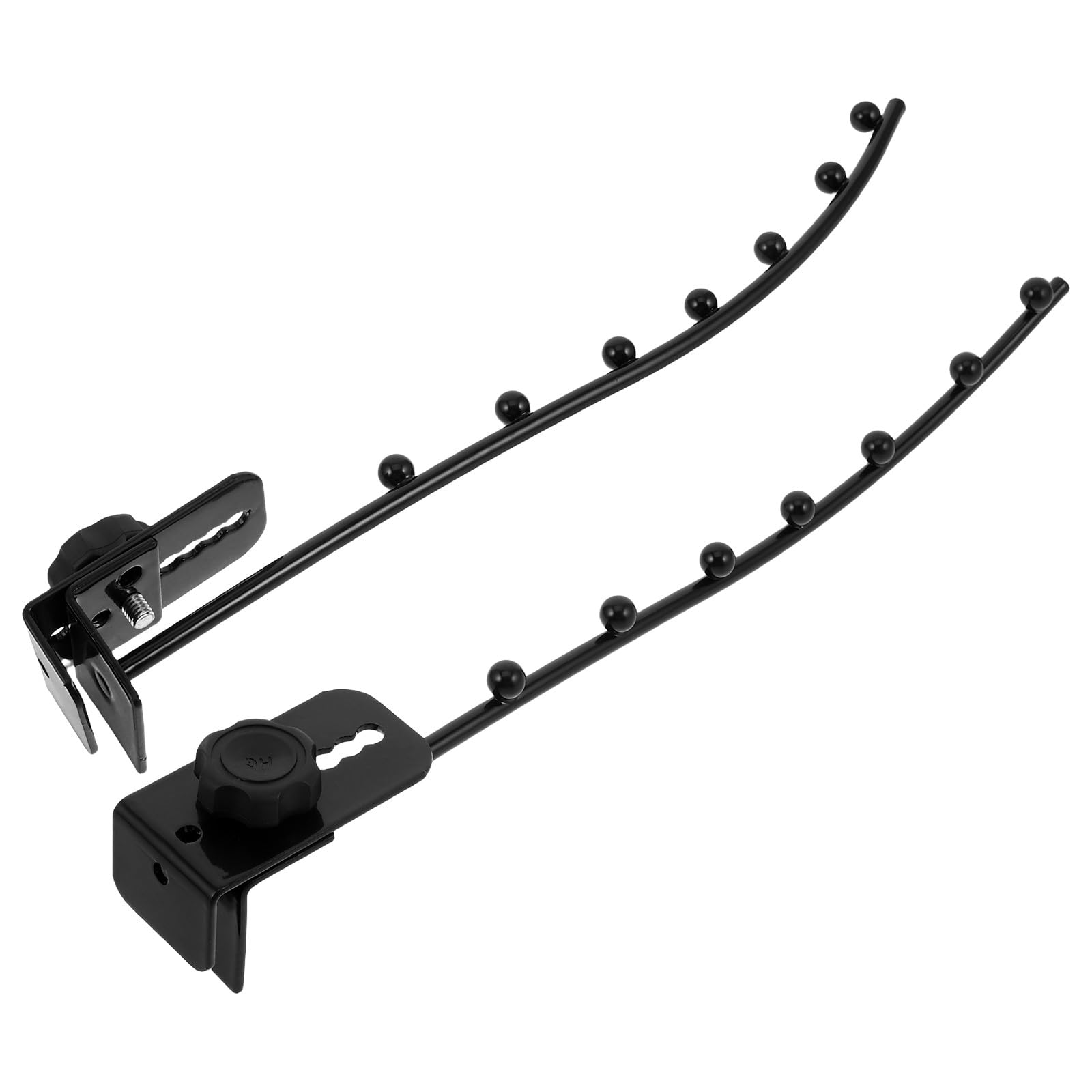Perchero de pared ajustable de acero inoxidable con diseño antirrobo de 2 piezas