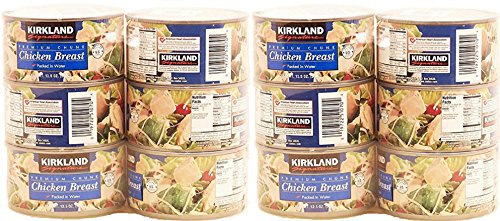 Kirkland Signature Premium Chunk Chicken Breast Packed in Water BRVDsj, 2Packs (12.5 Ounce, 6 Count)