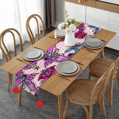 Chemin de table de Noël papillon de 152 cm, le cadeau de table idéal - 2