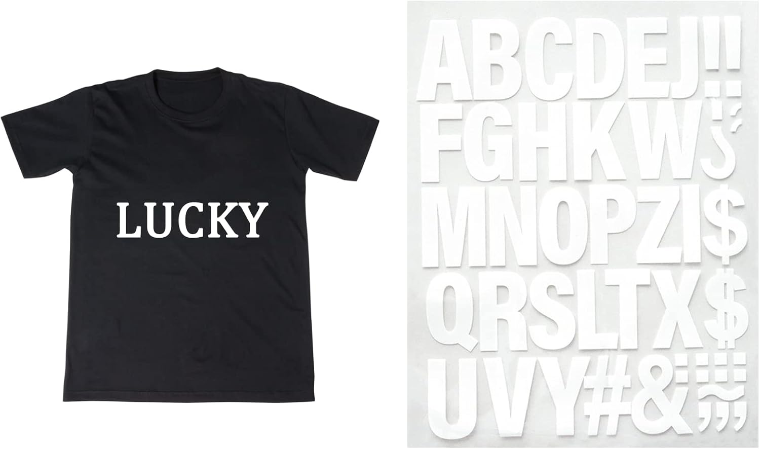 Iron On Letters for Clothes, 43 PCS Iron on Transfers for Clothes Heat