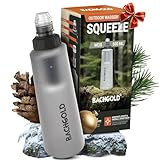 Bachgold® Squeeze Wasserfilter Outdoor – ultraleichter Wasserfilter (weiß) mit 500 L Kapazität | entfernt Bakterien, Viren & Mikroplastik | für Camping, Survival, Notfall, Bushcraft (Weiss, 500 ml)
