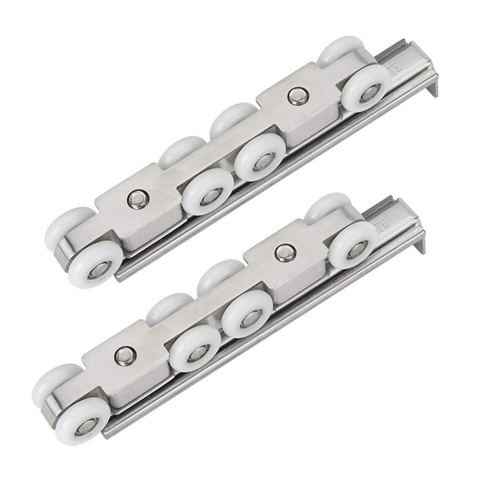 Buy Stainless steel sliding door pulley 8 wheel hanging sliding sliding