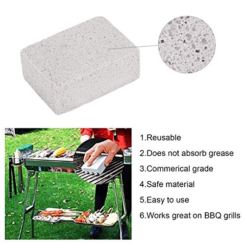 Atyhao 4 Stück Reinigungsblock Barbecue Grill Reinigung Brick Block Flecken Fettreiniger Stein Küchenzubehör