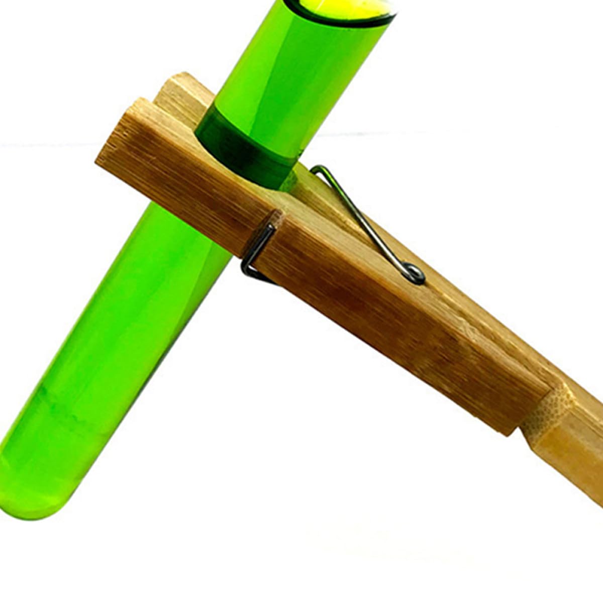 SECFOU 8 Pinces en Bambou pour Tubes à Essais de Laboratoire, Robustes et Fiables, Clips Marron Adaptés aux Expériences en Laboratoire Scientifique