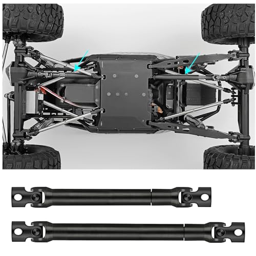 WEFEINO CVD Drive Shaft for Axial 1/10 RBX10 Ryft 4WD AXI03005 Scale Rock Bouncer Harden Steel Rear & Front Driveshaft for Crawler Car Parts Upgrade 2Pcs