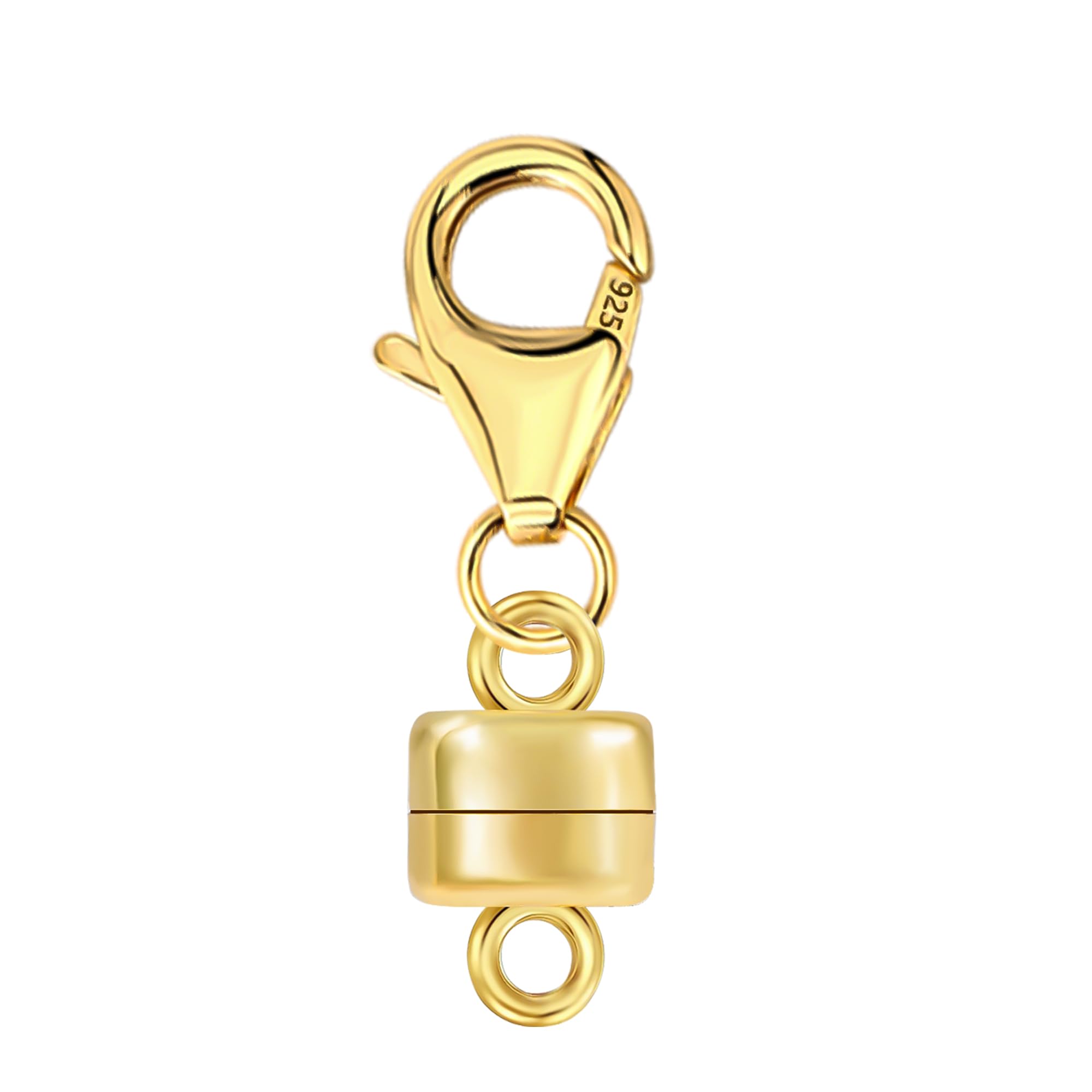 Gold Magnetic Necklace Clasps, ALEXCRAFT 925 Sterling Silver Magnetic Clasp and Closures 14K Goldplated Magnet Jewelry Clasps Necklace Connector Converter Bracelets Necklaces Jewelry Making Supplies
