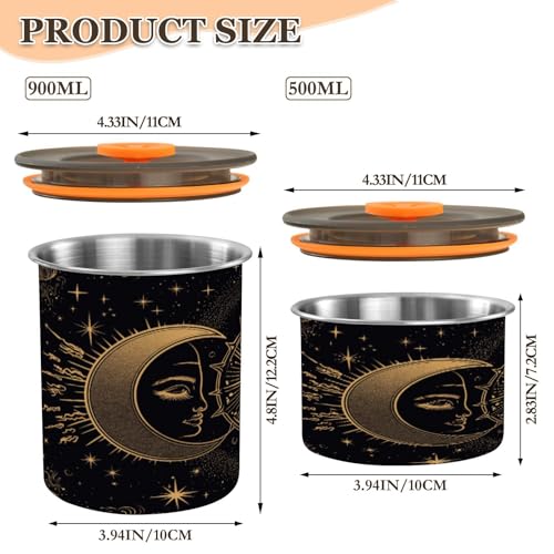 Contenedor Hermético de Café de Acero Inoxidable 900ml miniatura 2