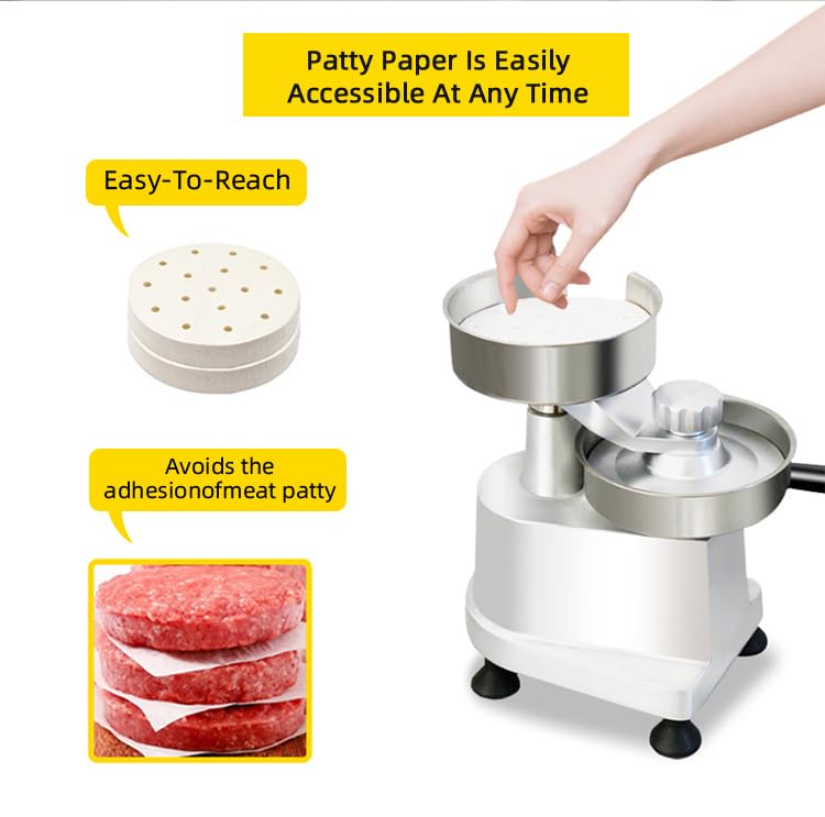 Máquina de hamburguesas de 100 a 150 mm para evitar que la carne se desarme 6