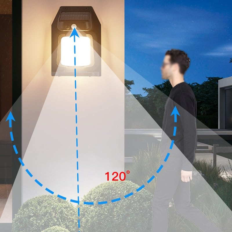 Lampe d'escalier solaire autonomie automatique et étanche